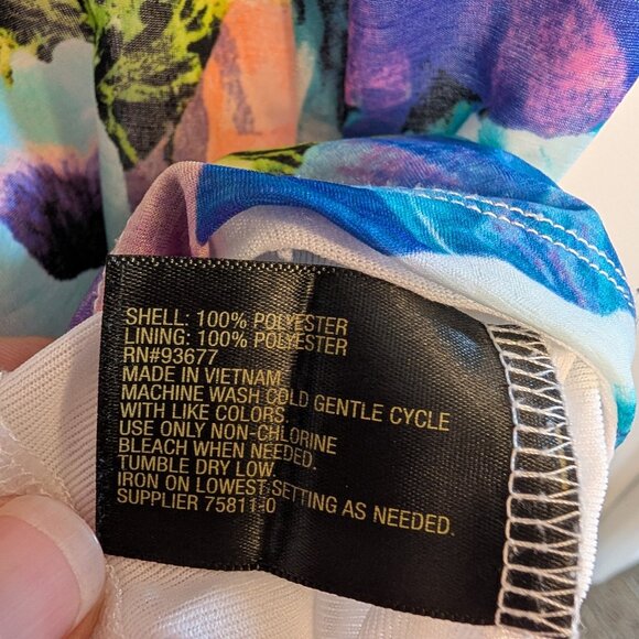 EUC Worthington Floral Mock Neck Sleeveless Multicolor SZ L - Picture 6 of 6